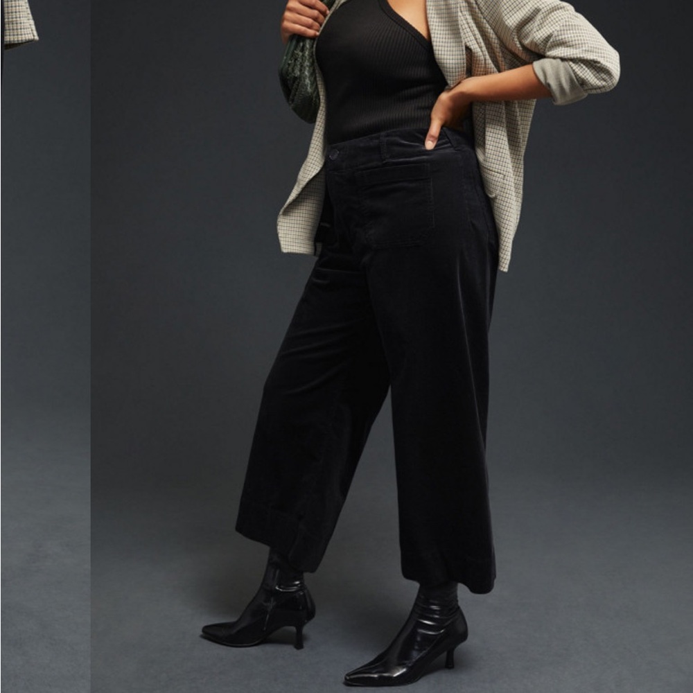 Maeve Colette Black Corduroy Trousers